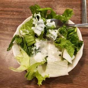 Side salad with ranch