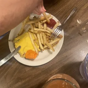 $15.00 hamburger patty with cheese it was small overpriced and gross