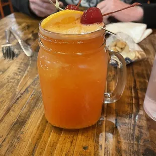 Sex on the Beach with fresh orange juice