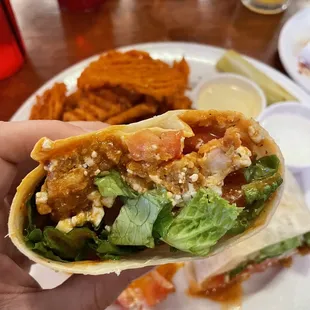 Buffalo chicken wrap
