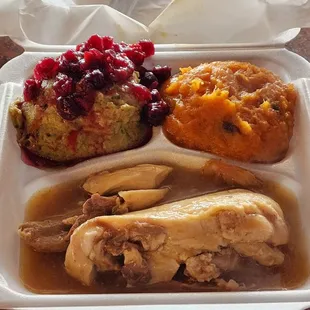 Turkey, Oyster Dressing &amp; Sweet Potatoes