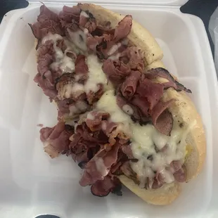 Lots of pastrami for a 10&quot;. They offer three different sizes from 6&quot;-1/2 lb. 12&quot; 1lb and the 10&quot; 3/4 lb I went with