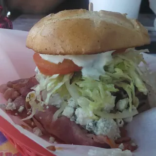 Black and Bleu Pastrami Burger