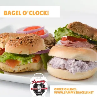 three sandwiches on a plate