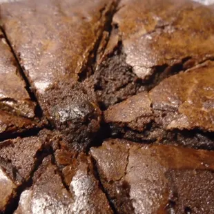 Brownie Pizza, close-up.