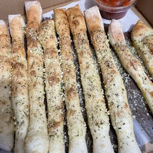 a box of breadsticks