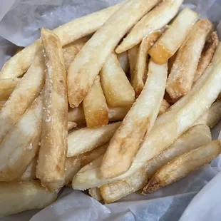 a basket of french fries