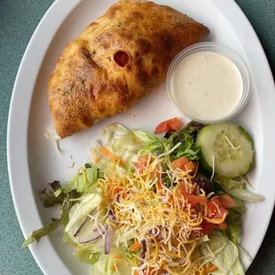Italian Mini Calzone &amp; Side Salad