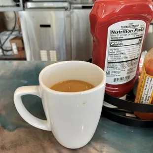 Good coffee with my French Vanilla cream. Yum