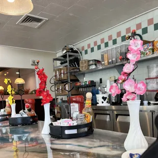 View from my seat at the counter.