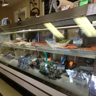 a display of seafood