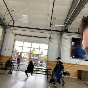 View from indoor eating space