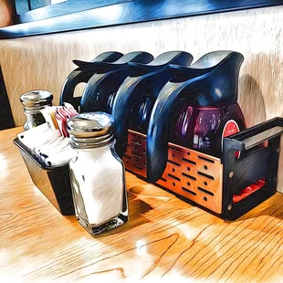 I LOVE that they put out the syrups on the table!