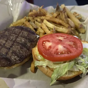 Hamburger with Fries