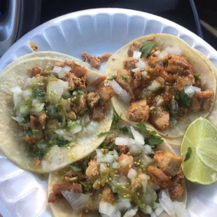 Chicken tacos are the bomb....