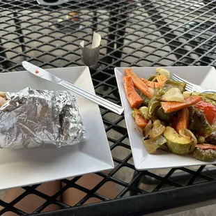 Sliced Gyro Wrap, Roasted Vegetables