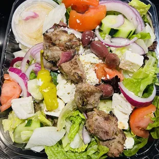 Samos Special Salad with Lamb