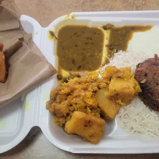 #2 with Aloo Gobi and 1 samosa