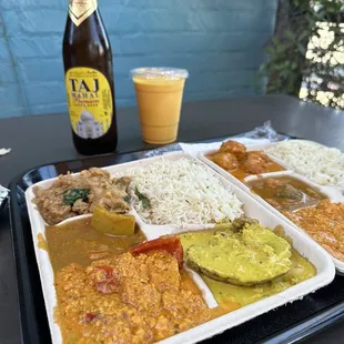 Combination Plate with White Rice