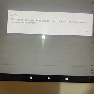 The image of why he was saying he could not refund me and clearly suggested giving cash for refund