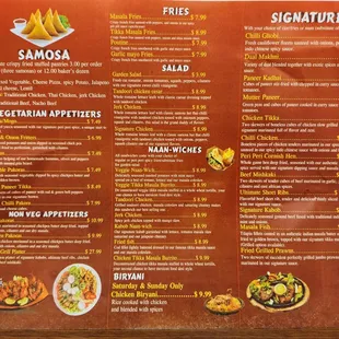 Menu as of 09/27/2023