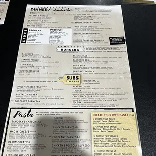 the menu