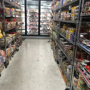 a view of a grocery store aisle