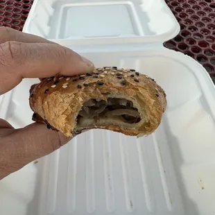 Delicious house made beef and lamb Uzbek hand pie.