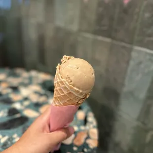 Coffee &amp; Biskwit   Kape at biskwit. Espresso coffee ice cream with cinnamon biscuit crumble. Made with oat (oatly).