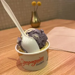 Ube latte- coffee and ube in one