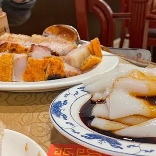 Crispy Roast Pork Belly + Shrimp Noodle Crepe