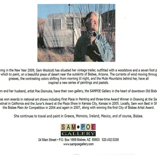 Artist Sam Woolcott's bio.