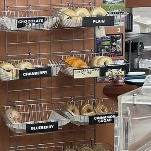 Wide variety of bagels