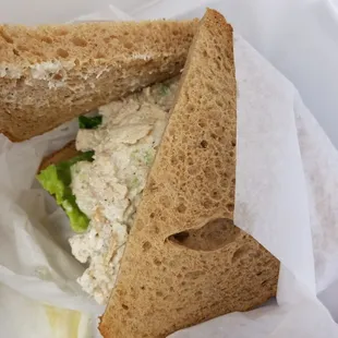 a chicken salad sandwich