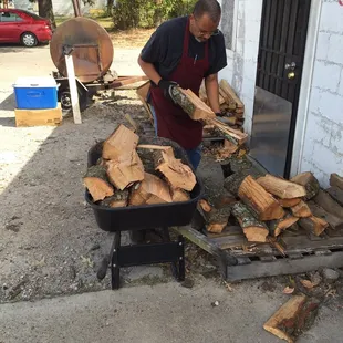 Keeping it traditional all wood all the time. No dreaded commercial cookers here.