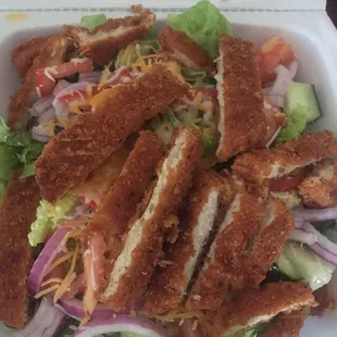 Crispy chicken salad