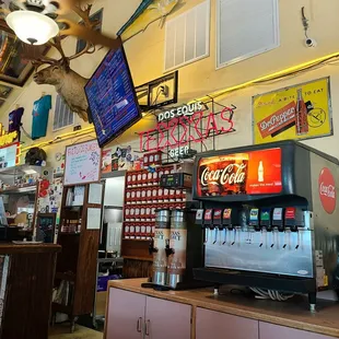 the inside of the restaurant