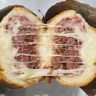 Hot Corned Beef with Swiss Cheese