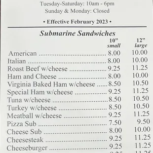 Update Sub menu - Feb &apos;23