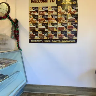 Half of there breakfast/lunch sandwich options! With the addition of new floors as well. Super clean!