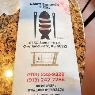 Restaurant information