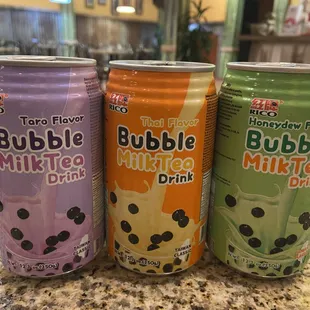 Bubble tea in a can, Wow, nice try:-) choose the flavor of Taro, Thai Tea or Honey Dew
