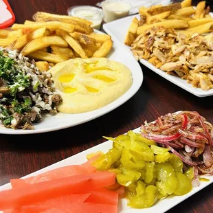 Shawerma chicken and shawarma beef and lamb.