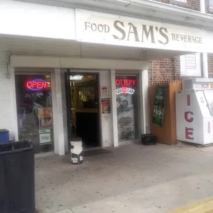 the front of the store
