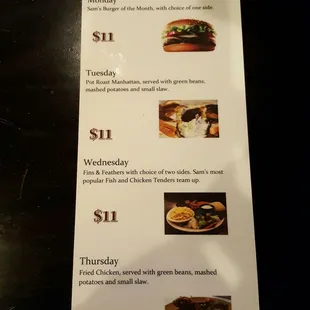 Day of the week special