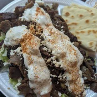 Gyro lamb salad.