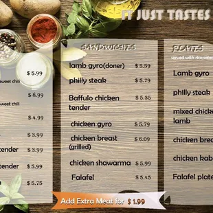 Sam&apos;s Greek Café menu