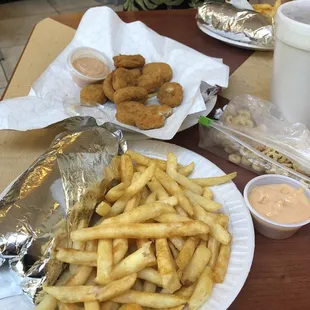 Gyro Value Meal W/ A Drink &amp; Kids 10 Piece Chicken Nuggets