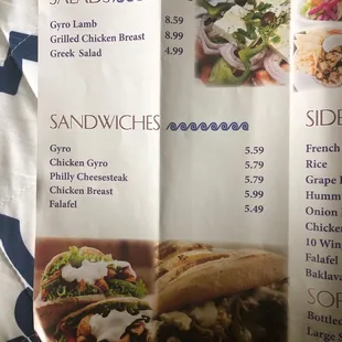 menu, tacos