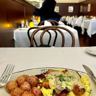 Hangtown Fry (fried oysters bacon cheese omelet) $21 + tax &amp; tip ~27